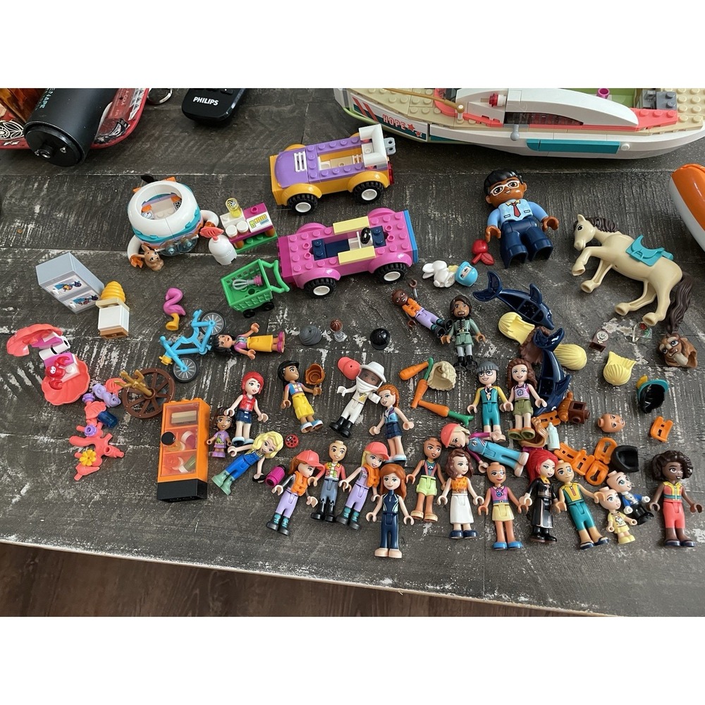 1+pounds OF LEGO FRIENDS PIECES BULK MIXED BRICKS LOT +MINIFIG Boats And More